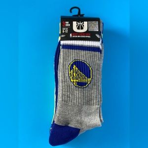 Warriors Sock Bundle 3 Pairs Grey Blue Yellow